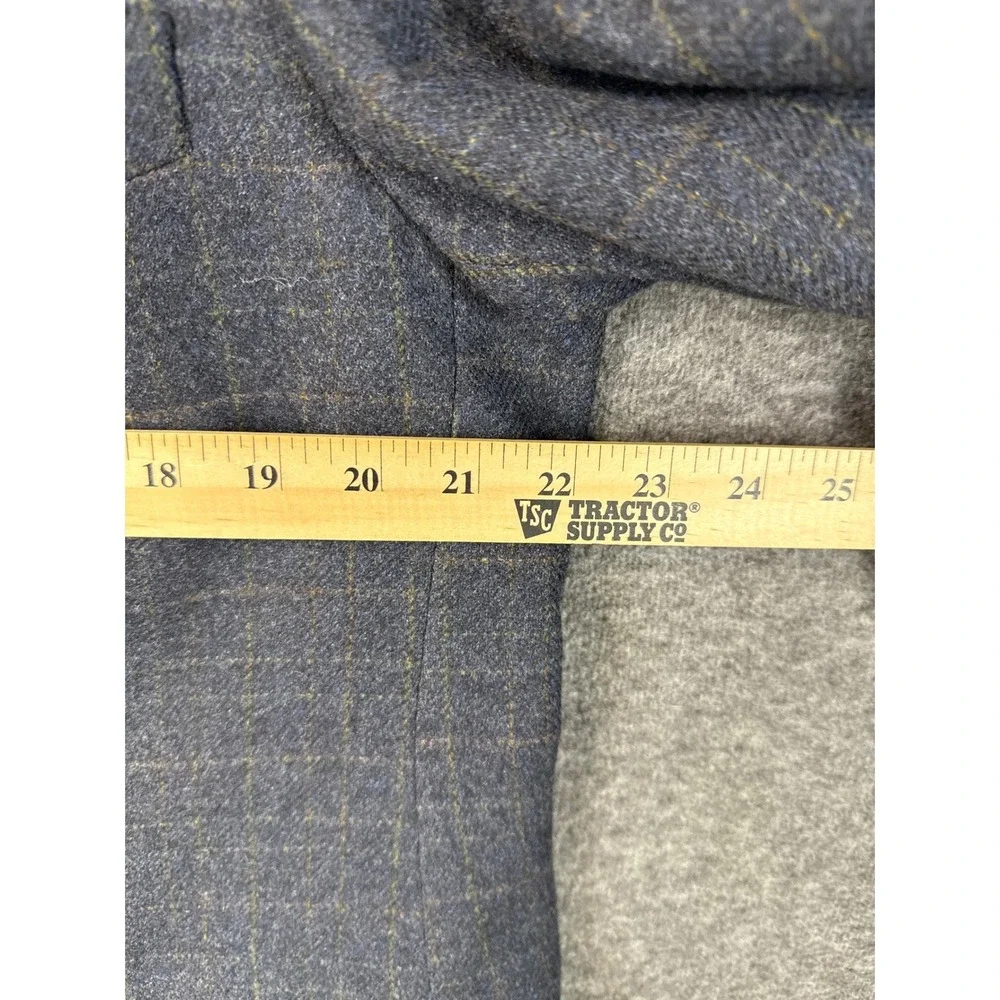 Pronto Uomo Mens 42R Blazer Wool Cashmere Luxury Fabric Made in Italy Plaid Gray